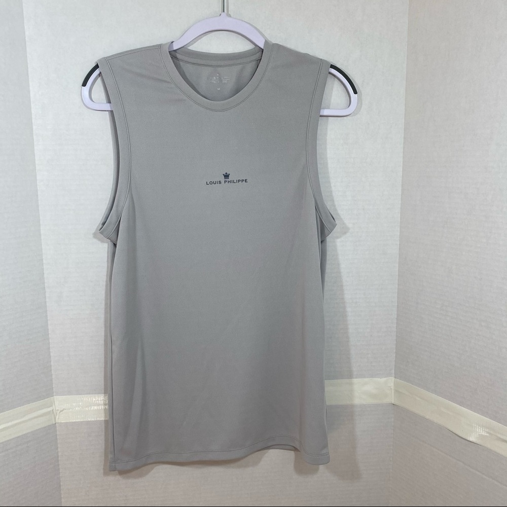 Louis Philippe Ath. Leisure Men Tee. Gray. Sz M